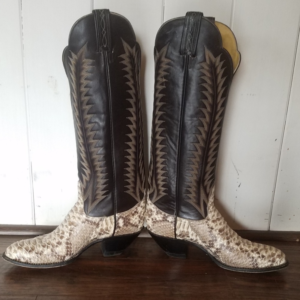Vintage Tony Lama Women's Cowboy Boots 7 Exotic